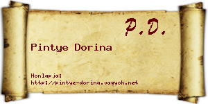 Pintye Dorina névjegykártya