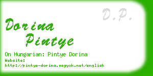 dorina pintye business card